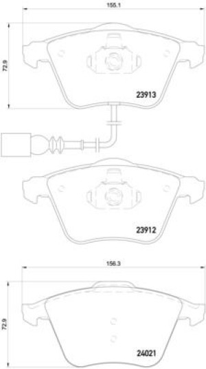 Klocki hamulcowe BREMBO P85129 8J0698151A