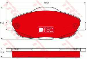Klocki hamulcowe TRW GDB1761DTE 425393