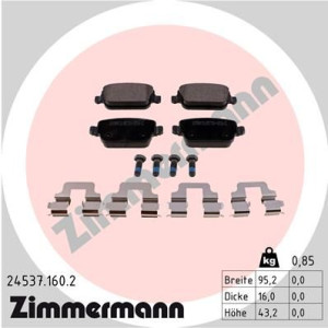 Klocki hamulcowe ZIMMERMANN 24537.160.2 1459408