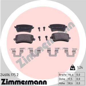 Klocki hamulcowe ZIMMERMANN 24606.175.2 8K0698451A
