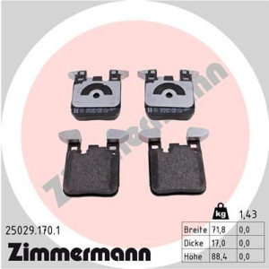 Klocki hamulcowe ZIMMERMANN 25029.170.1 34216588474