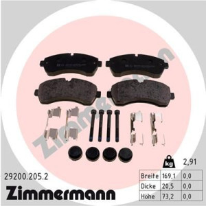 Klocki hamulcowe ZIMMERMANN 29200.205.2 44208220