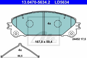 Klocki hamulcowe ATE 13.0470-5634 0446548150
