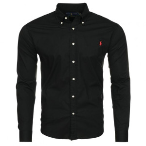 Ralph Lauren koszula męska gładka slim fit czarna XL