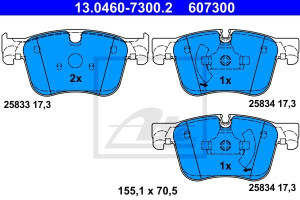 Klocki hamulcowe ATE 13.0460-7300 1609898580