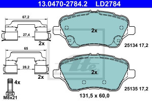 Klocki hamulcowe ATE 13.0470-2784 1785193