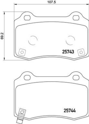 Klocki hamulcowe BREMBO P30074 68144432AA