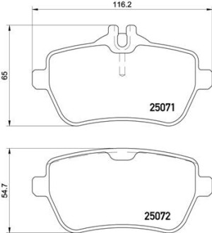 Klocki hamulcowe BREMBO P50117 0064209220