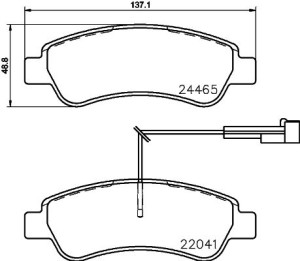 Klocki hamulcowe BREMBO P61125 77366679