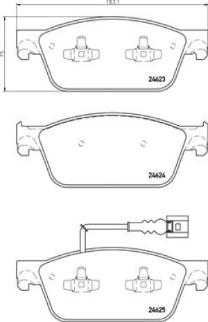 Klocki hamulcowe BREMBO P85141 7E0698151
