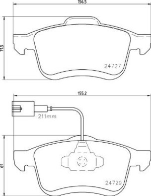Klocki hamulcowe BREMBO P23163 77365796