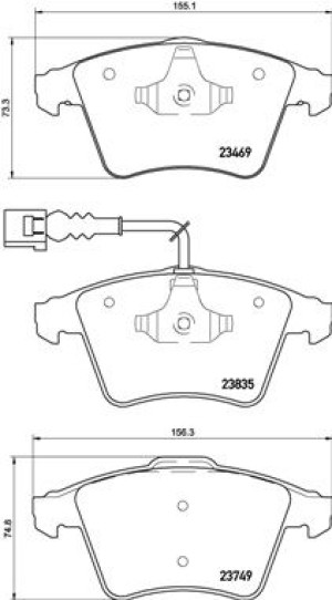 Klocki hamulcowe BREMBO P85149 7L6698151F