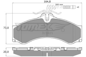 Klocki hamulcowe TOMEX 1148 29076200