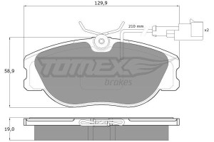 Klocki hamulcowe TOMEX 1244 21147190