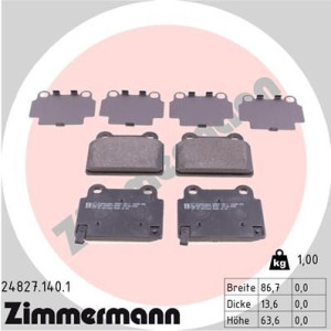 Klocki hamulcowe ZIMMERMANN 24827.140.1 4605A584