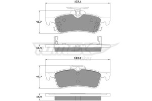 Klocki hamulcowe TOMEX C 1579 044660D010