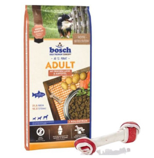 Bosch Adult Salmon & Potato, łosoś i ziemniak (nowa receptura) 15kg  + MACE