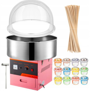 Maszyna Do Waty Cukrowej 935w +patyczki Cukier 12x