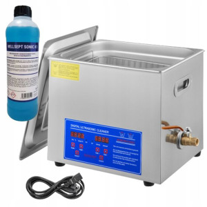 Myjka Ultradźwiękowa 10l 250w 40khz Z Koszem +płyn