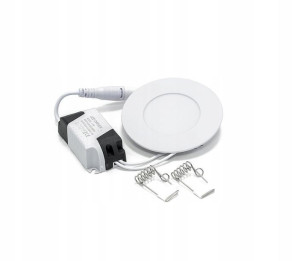 Panel Podtynkowy Led Okrągły Neutralna 230v 3000k
