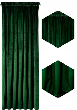 Zasłona Gotowa 140x270 Welurowa Velvet Na Taśmie