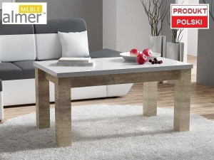 Ława Ławostół L04 Blat MDF Biały Połysk rozkładana do 160cm
