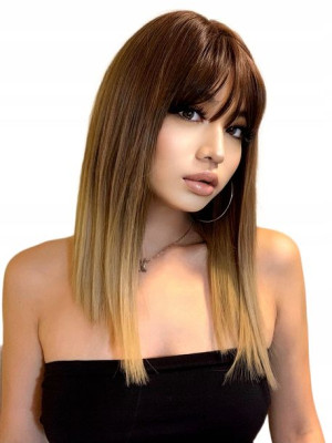 Peruka blond ombre dłuższy bob Jak naturalna