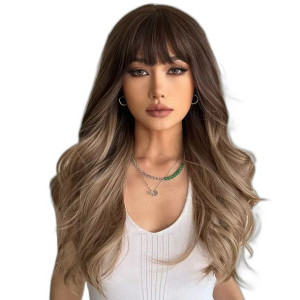 Peruka blond ombre grzywka Jak naturalna + czepek