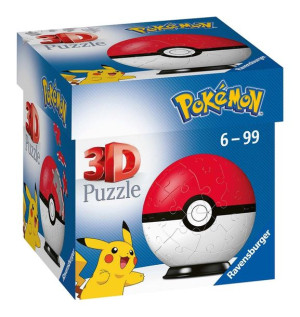 Ravensburger Puzzle 3D Kula: Pokemon czerwona 54 elementy 11256