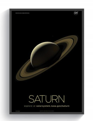 Planeta Saturn NASA plakat Saturna 40x60 PREMIUM