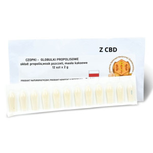 APICULTURA Czopki globulki propolisowe z CBD 12szt