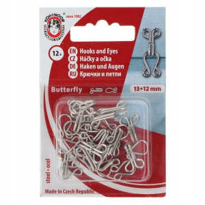 Haftki 13 + 12 mm zapięcia do przyszycia 12 szt