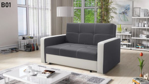 Sofa Bella II rozkładana, pojemnik na pościel