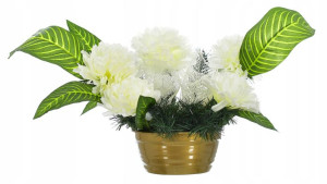 STROIK kompozycja NA GRÓB cmentarz sztuczne kwiaty