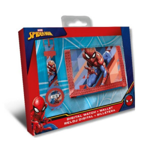 Zestaw SPIDERMAN Zegarek cyfrowy + Portfel KIDS