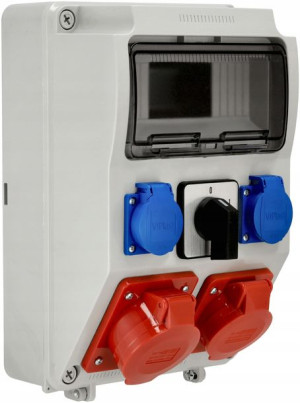 Rozdzielnica 5P 1x32A 1x16A 2x250V 0-1 9 modułów