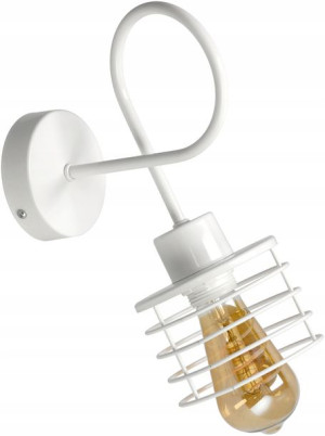 Lampka LED Kinkiet Nocny E27 Sprężyna Biała E27