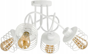 Lampa Sufitowa LOFT 4XE27 Wisząca Biała