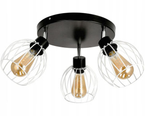 Żyrandol Plafon Lampa LED KULA BIAŁA 3XE27