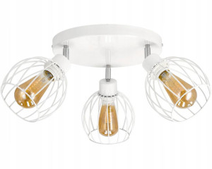 Żyrandol LED Lampa Sufitowa 3xE27 Biała Kula