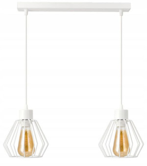 Lampa Wisząca Sufitowa Regulowana DIAMENT BIAŁY