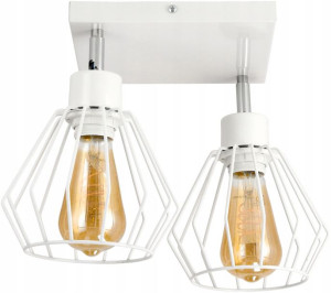 Lampa sufitowa LED PLAFON Żyrandol 2XE27 BIAŁA