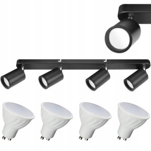 Spot Led Halogeny Reflektor Ruchoma + 4x Gu10 6w Neutralna