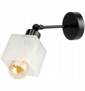 Lampa Sufitowa Kinkiet LED Szklany Kwadrat E27