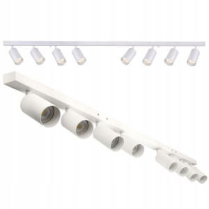Lampa Sufitowa Listwa Szyna BIAŁA 8x GU10 PREMIUM