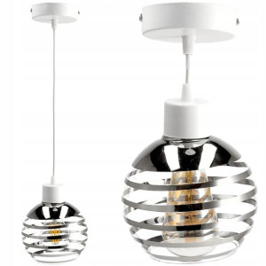 Lampa Sufitowa LED ZWIS BIAŁA KULA SZKLANA E27