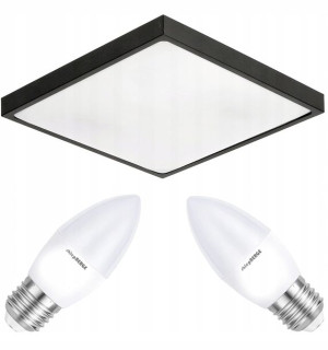 Plafon Oprawa LED Lampa Sufitowa 2xE27 = 20W C37
