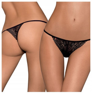 Obsessive Stringi Damskie Koronkowe Seksowne Czarne L/xl