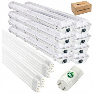 8xOprawa Hermetyczna LED 120cm+świetlówkiODBŁYŚNIK