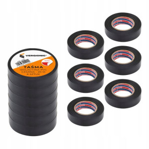 Taśma izolacyjna czarna PVC 20m 6szt = 120m